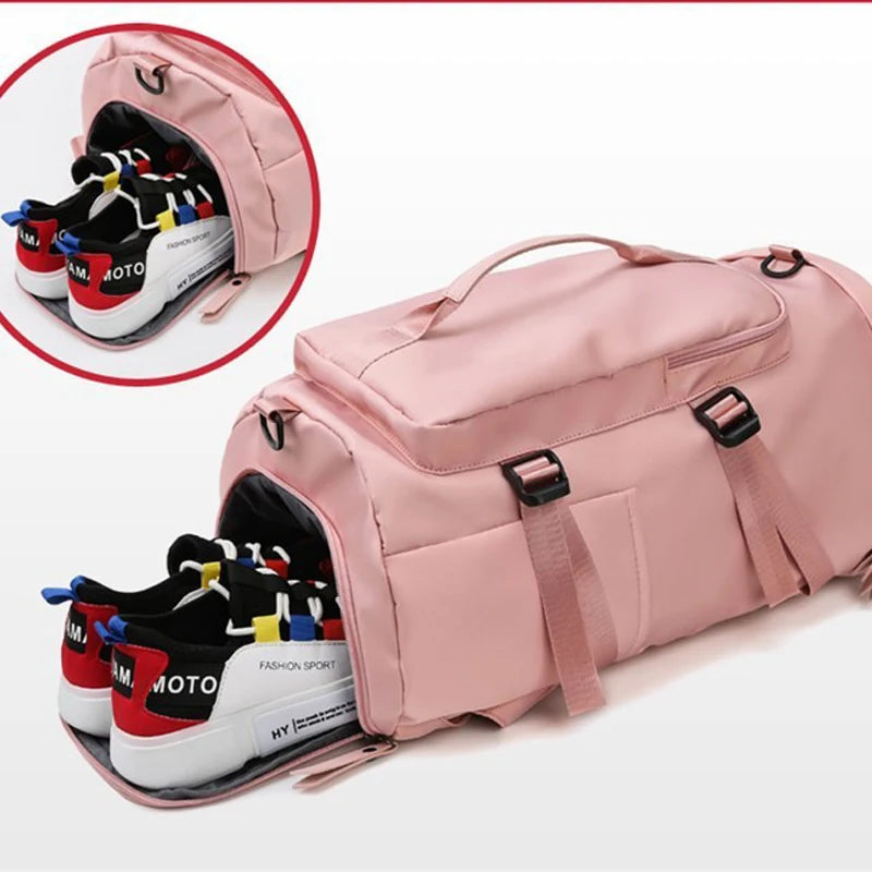 Convertible Duffel Travel Bag with Shoulder and Backpack Straps