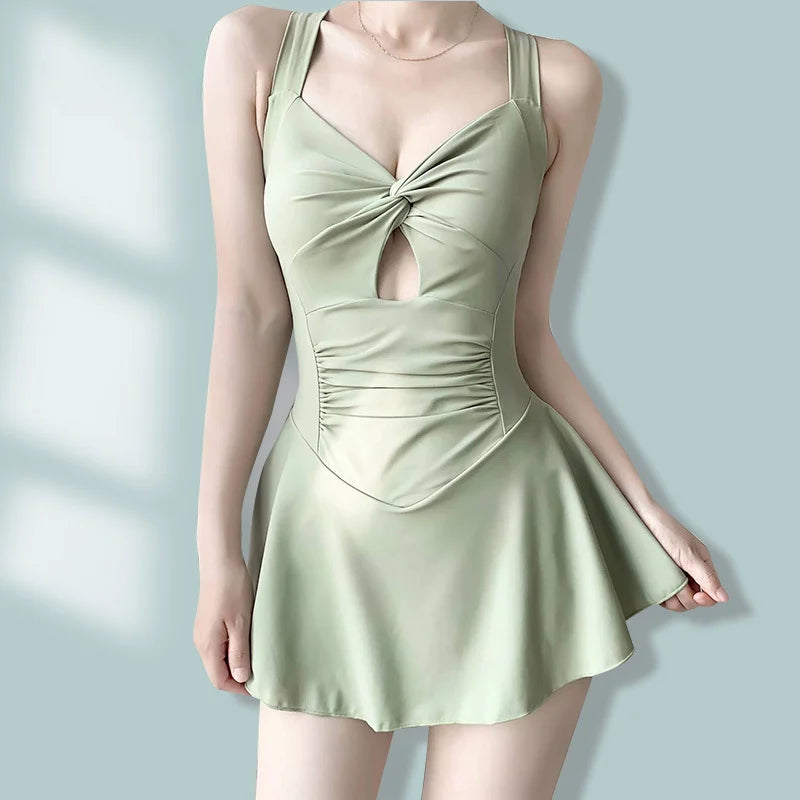 Skirted One-Piece Swimsuit