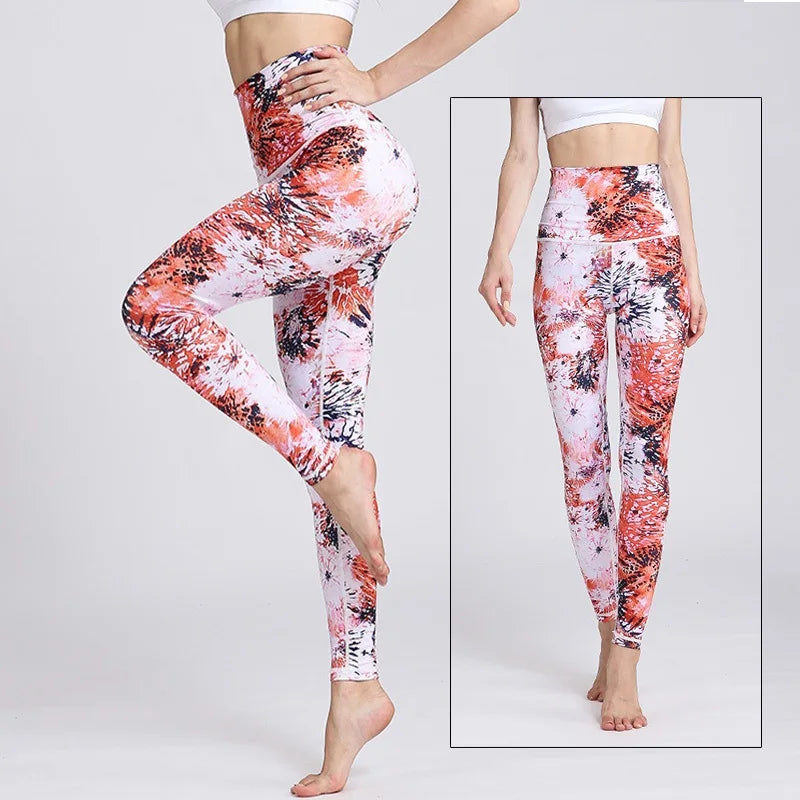 Women's Printed High-Waist Workout Leggings