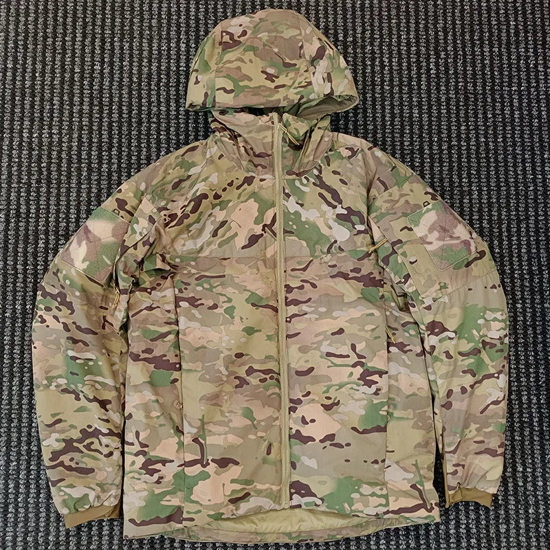 Hooded Long Sleeve Full Zip Outdoor Hiking Jacket with Pockets