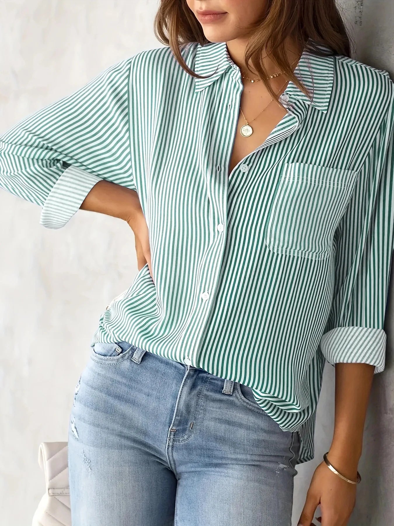 Women's Striped Long Sleeve Shirt