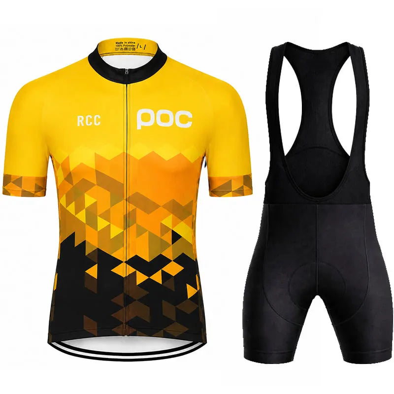 Men's Short Sleeve Cycling Jersey Set for Summer Road Bike Riding