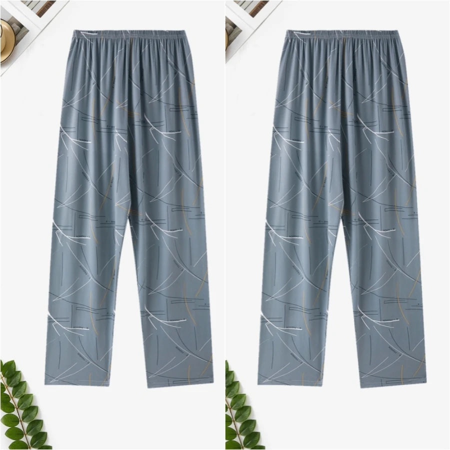 Men's Printed Long Pajama Pants with Pack Options
