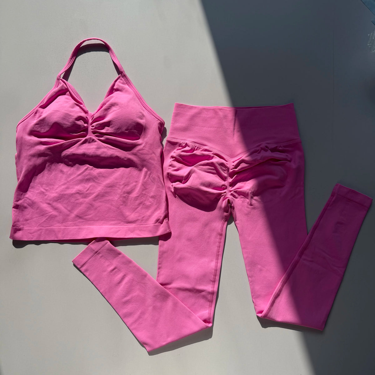 Women's Cross Back Bra And Leggings Yoga Set