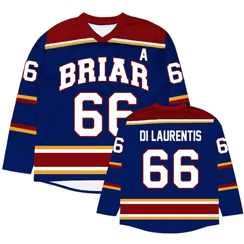 Briar University Number Graphic Long Sleeve Jersey For Sports Outfits