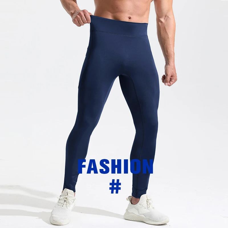 Men's Pocket Training Leggings for Gym and Running