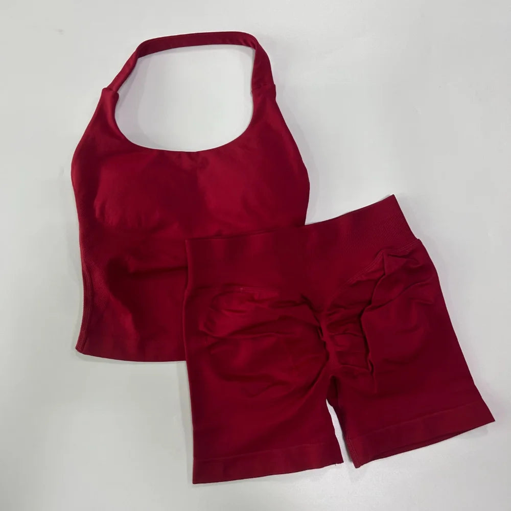 Women's Tank And Shorts Yoga Set For Workout Outfits