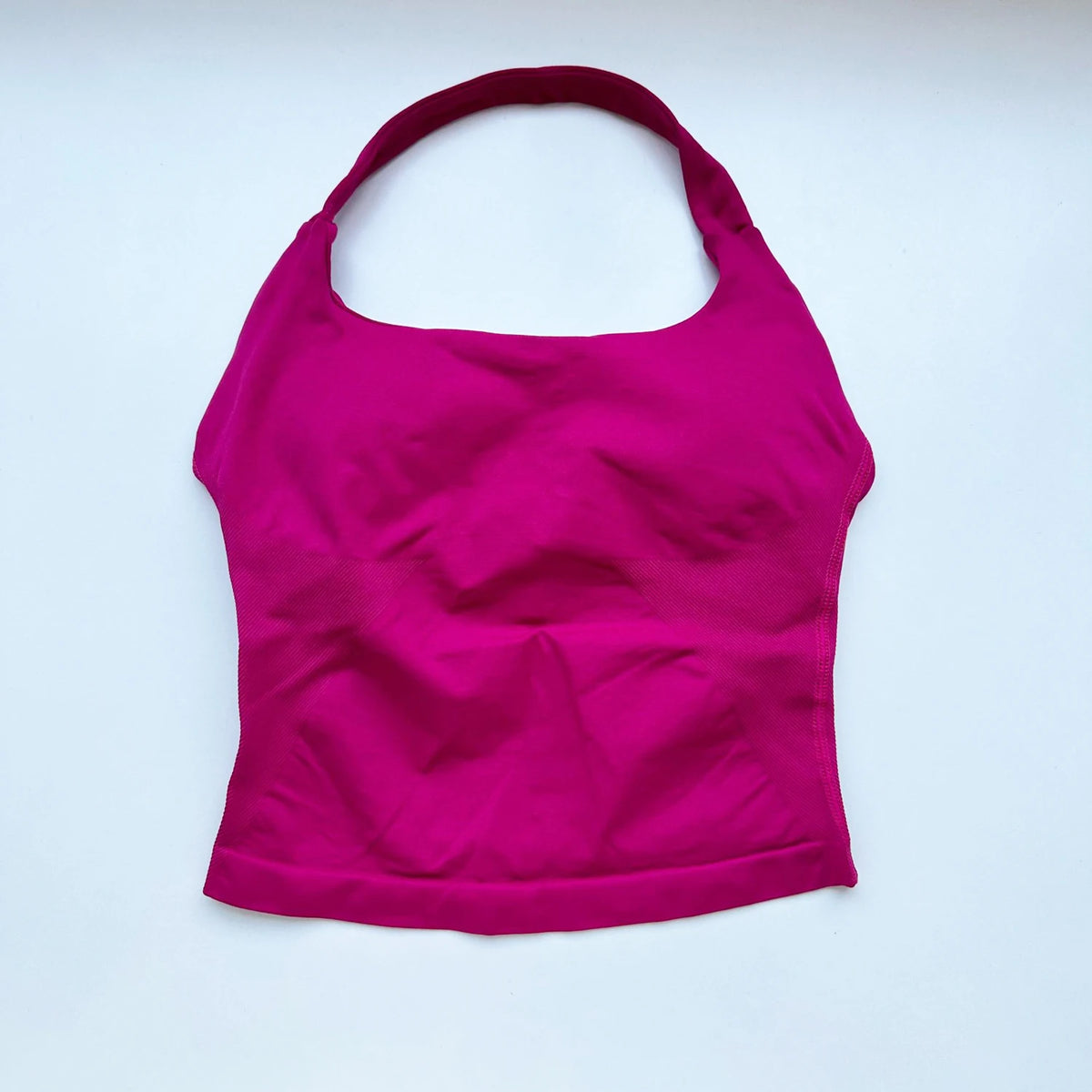 Women's Halter Neck Longline Fitted Tank Top For Workout Outfits