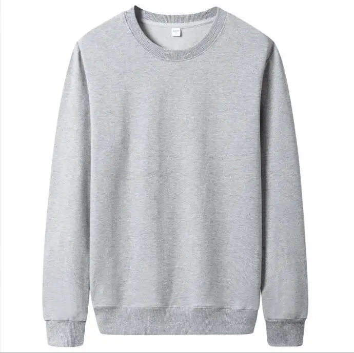 Men's Polyester Solid Long-Sleeve Crewneck Pullover Sweatshirt for Casual Daily Wear Outfits