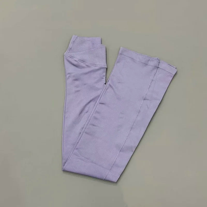 Women's Scrunch Flared Leggings For Workout Outfits And Layering