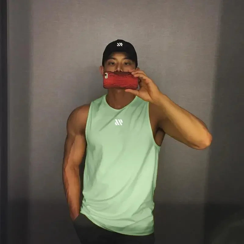 Men's Scoop Neck Gym Tank Top