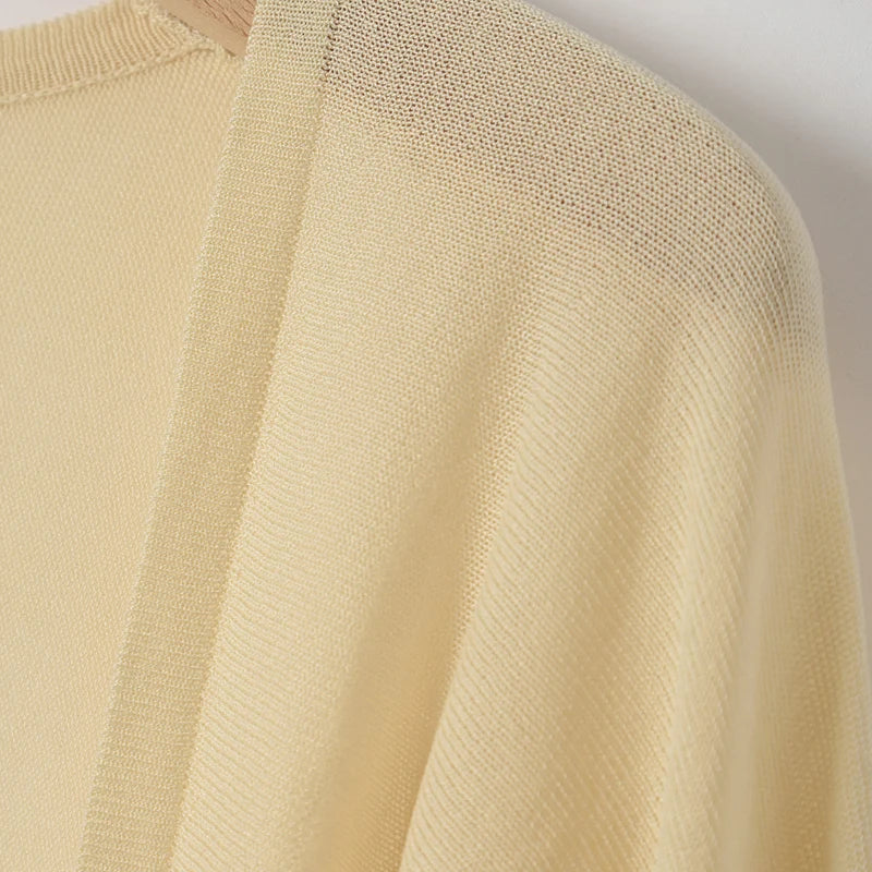 Cropped Open Front Knit Cardigan for Layering over Outfits