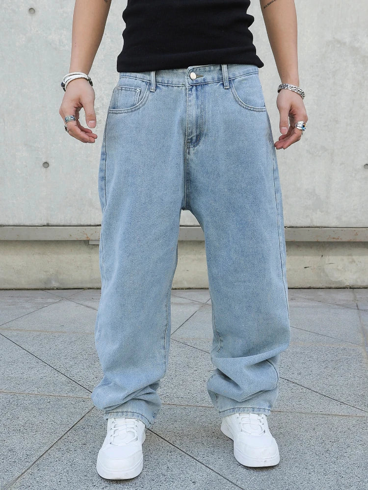Men's Wide Leg Denim Jeans for Casual Everyday Wear