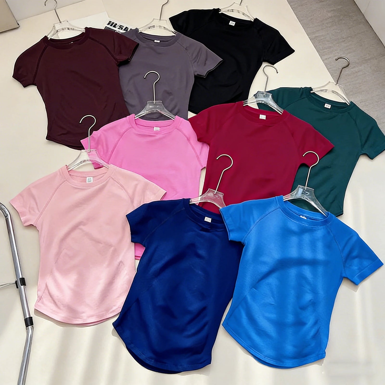 Women's Crew Neck Short Sleeve Sports T-shirt For Workout Outfits