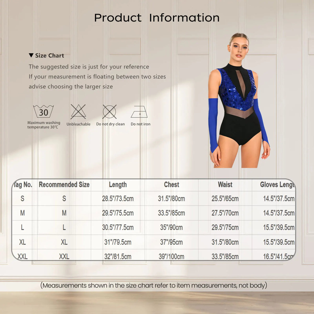 Women's Sequin Mesh Dance Leotard with Coordinating Long Glove Accessories