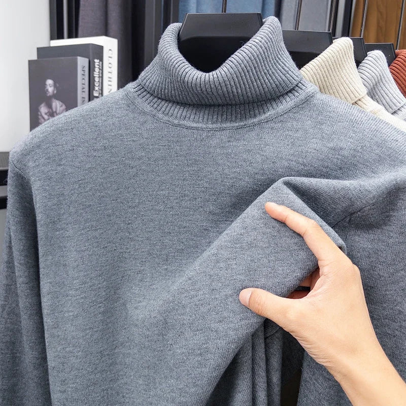 Men's Turtleneck Long Sleeve Knit Sweater