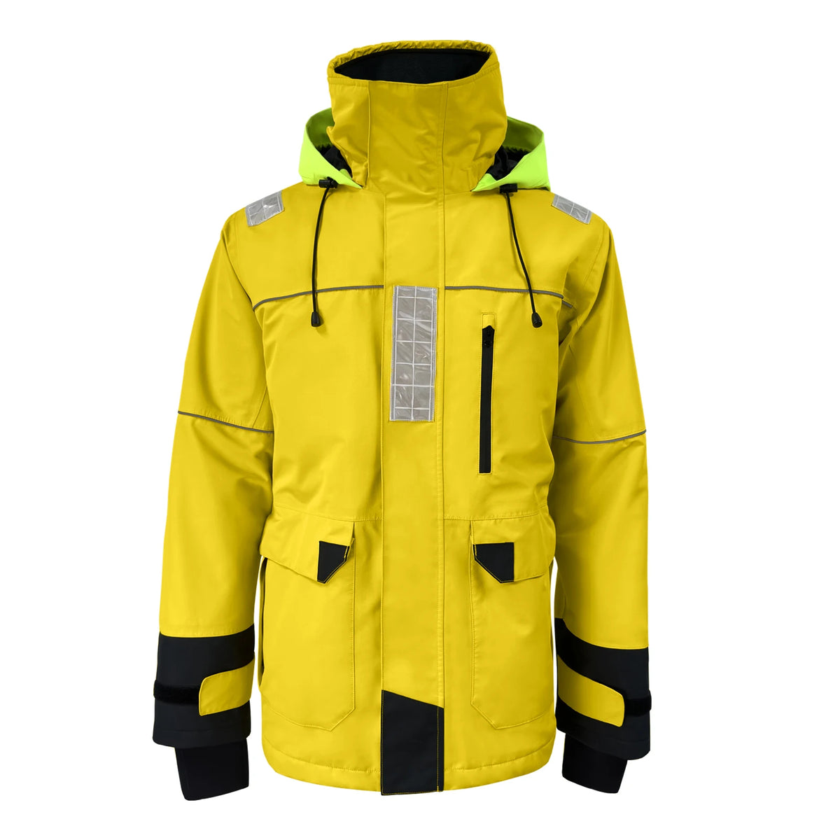 Men's Hooded Sailing Jacket with Reflective Trim