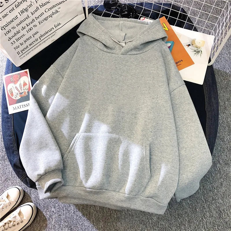 Long Sleeve Casual Hooded Sweatshirt with Relaxed Streetwear Styling
