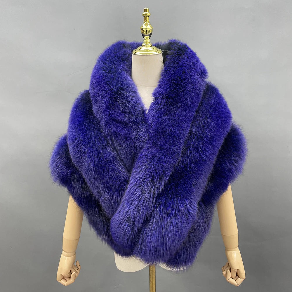 Plush Cross Front Wrap Cape for Layering over Outfits
