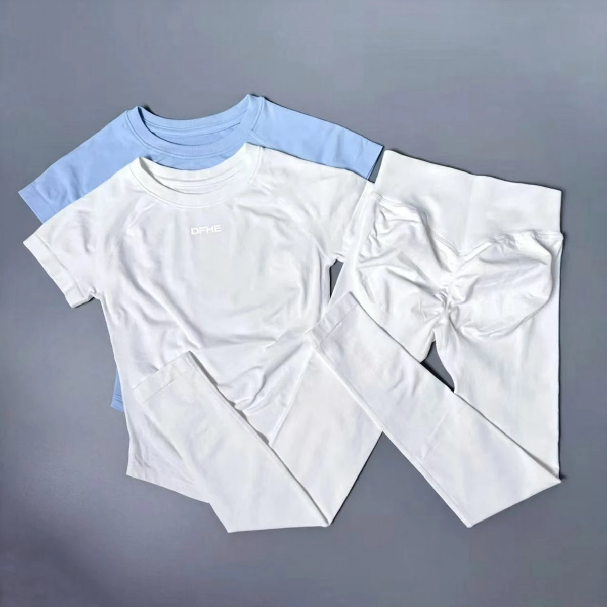 Women's Tee And Leggings Yoga Set For Workout Outfits