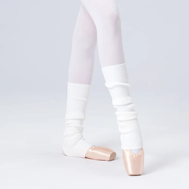 Long Ribbed Dance Leg Warmers with Stirrup Foot Openings