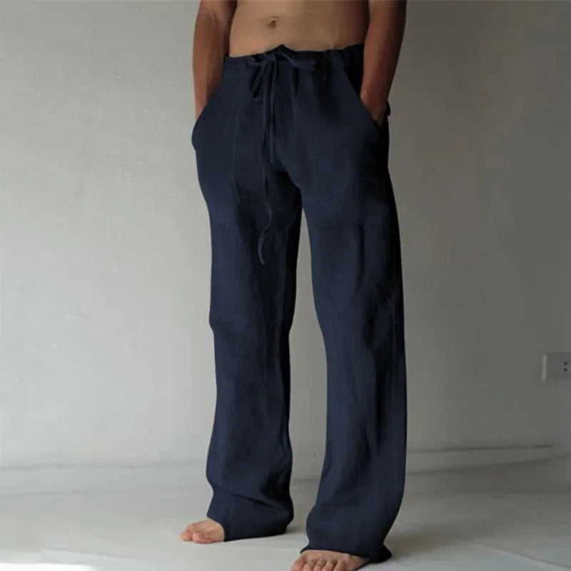 Men's Drawstring Waist Casual Pants For Everyday Wear