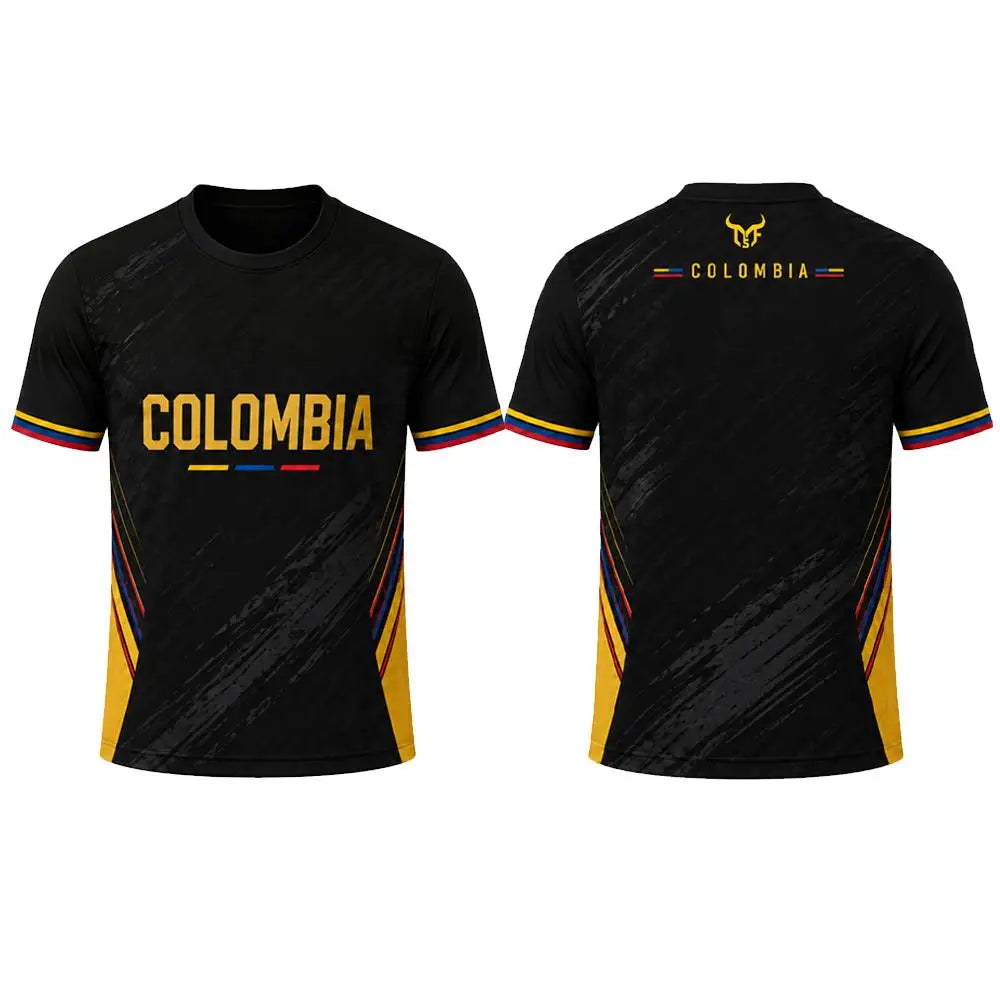 Colombia Flag Football Short Sleeve Jersey For Sports Outfits