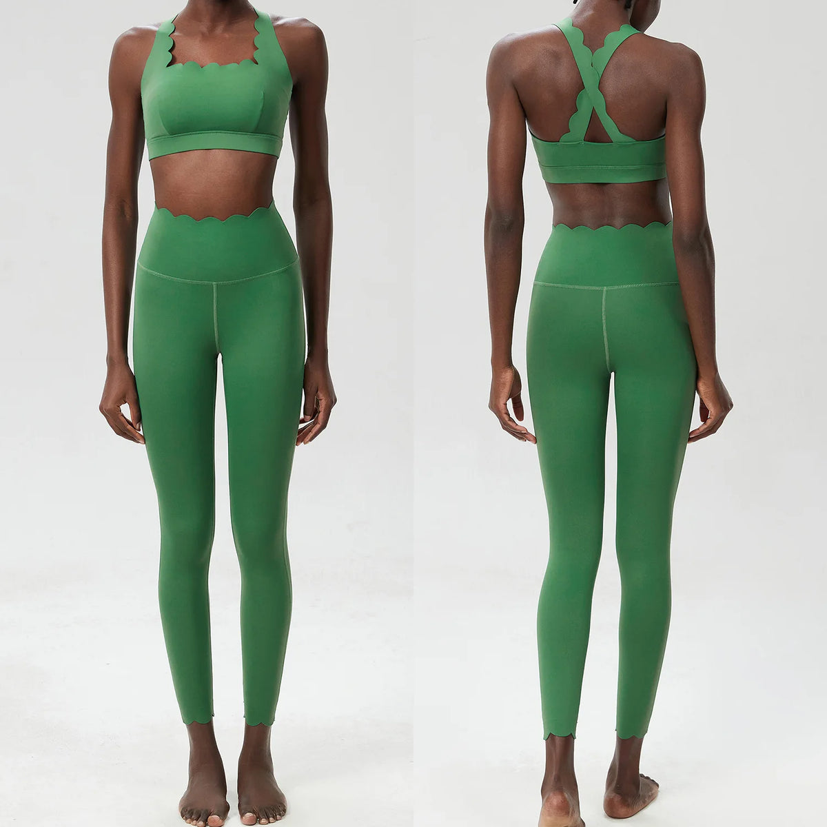 Sleeveless Sports Bra and High Waist Leggings Yoga Set