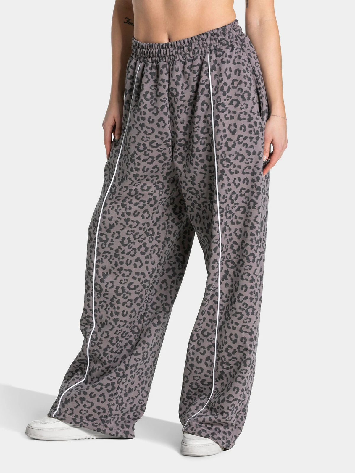 Women's Leopard Print Wide Leg Yoga Pants For Workout Outfits