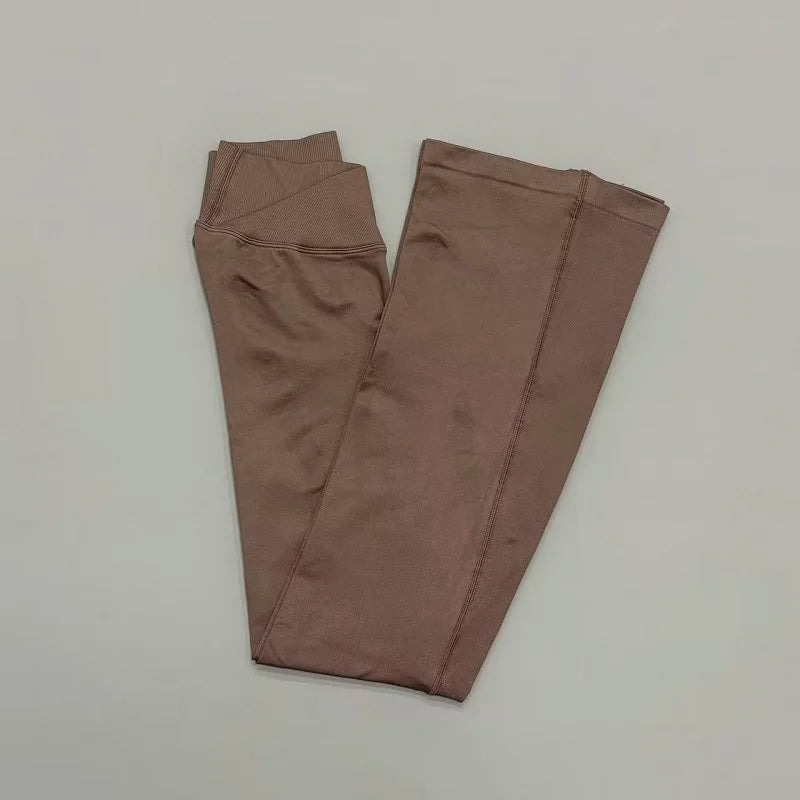 Women's Scrunch Flared Leggings For Workout Outfits And Layering