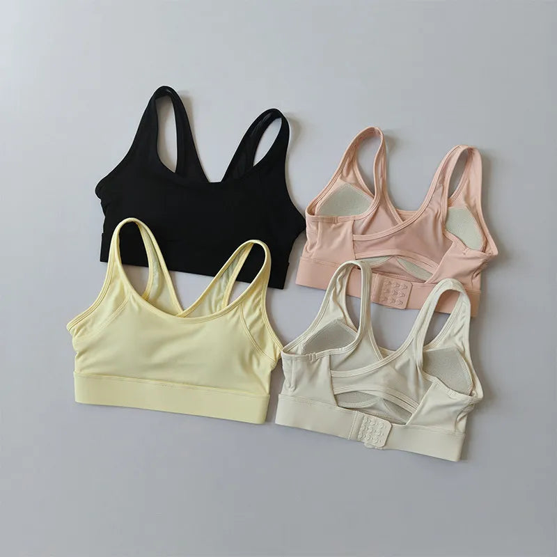 Women's Front Zip Keyhole Racerback Sports Bra