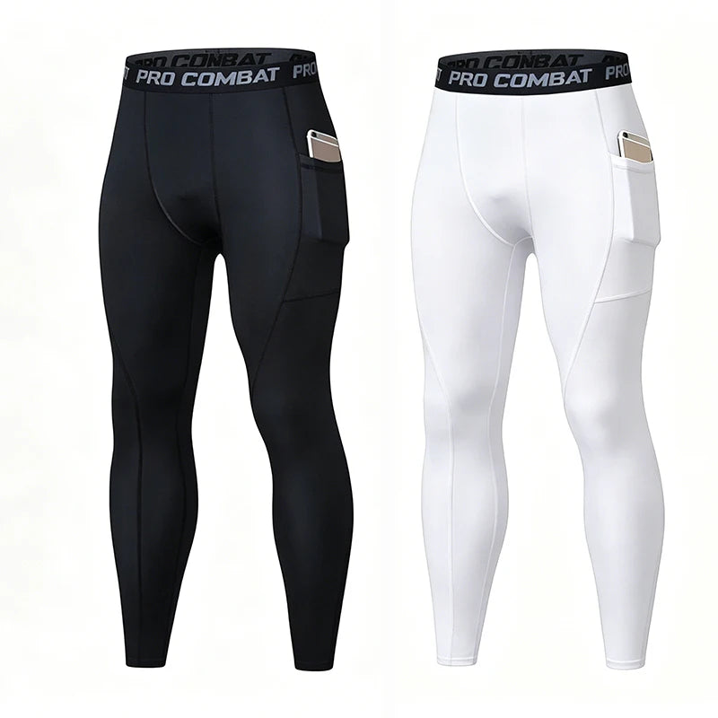 Men's Pocket Training Leggings for Gym and Running