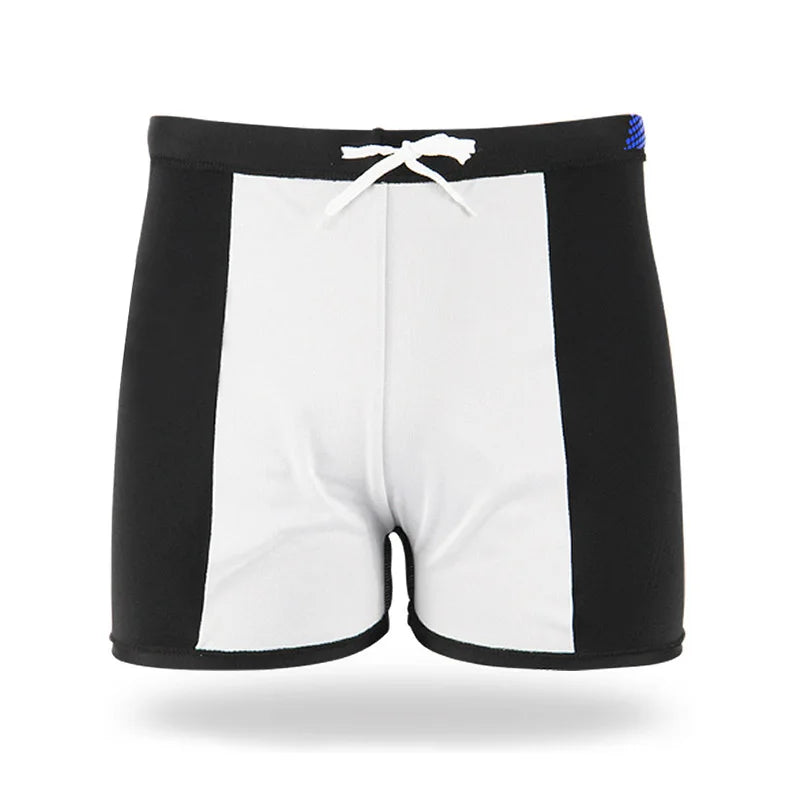 Men's Swim Shorts with Sport Print and Drawstring for Beach and Pool Wear