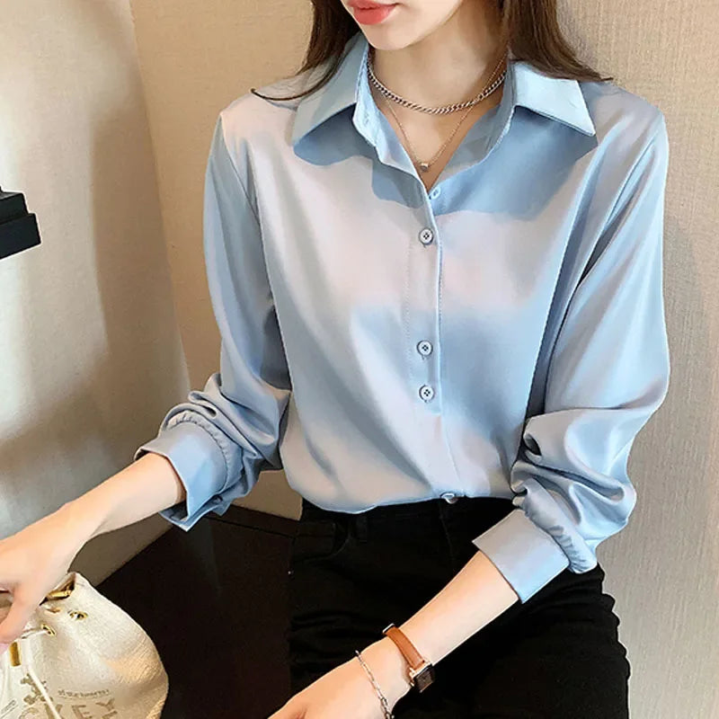 Women's Long Sleeve Button Front Shirt