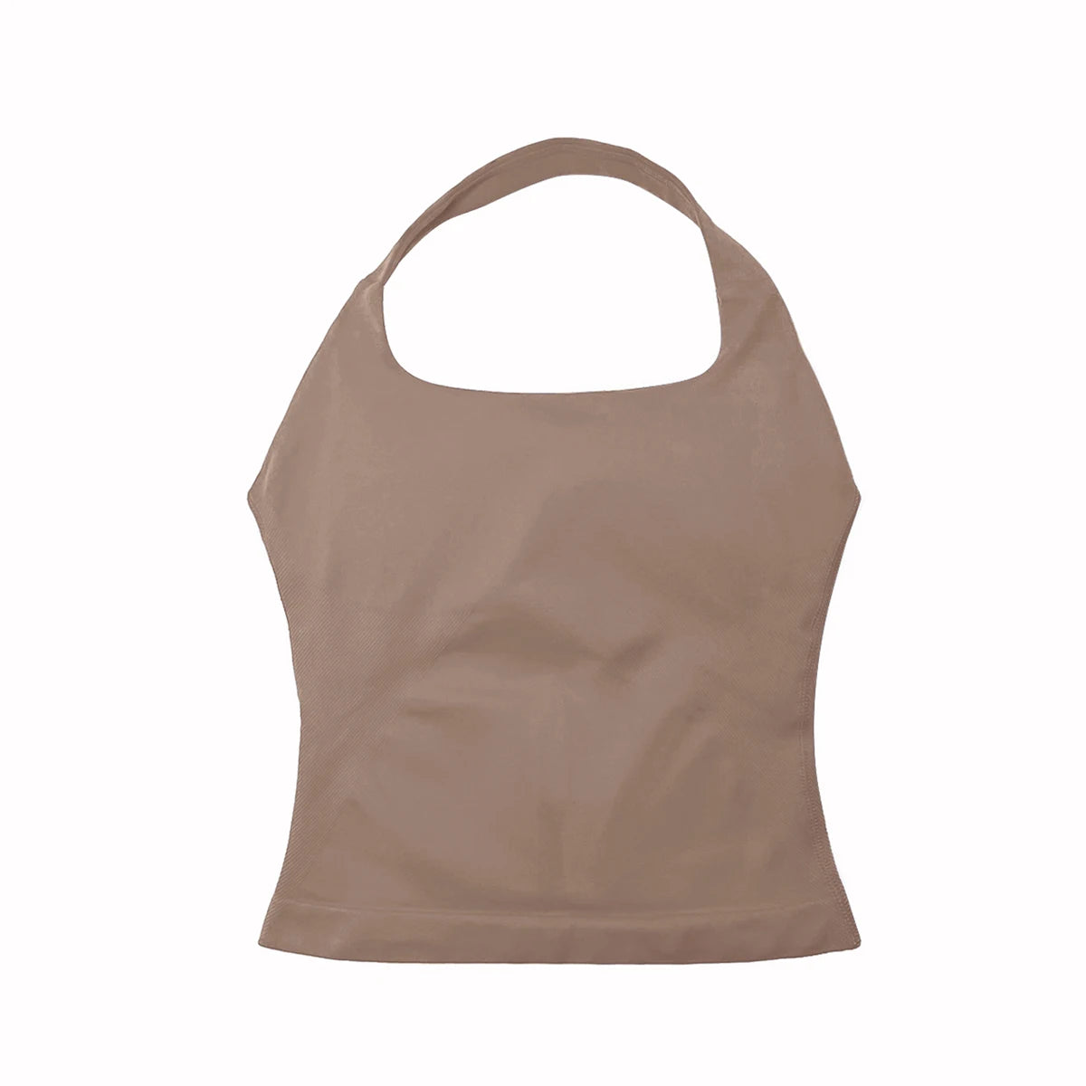 Women's Halter Neck Longline Fitted Tank Top For Workout Outfits