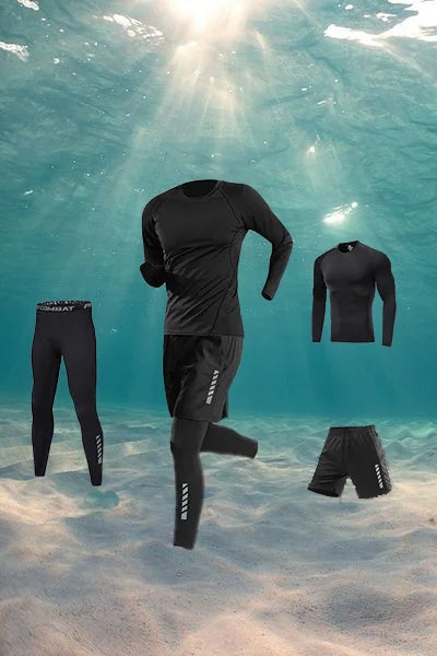 Men's Full Body Swimsuit with Long and Short Sleeve Style Options