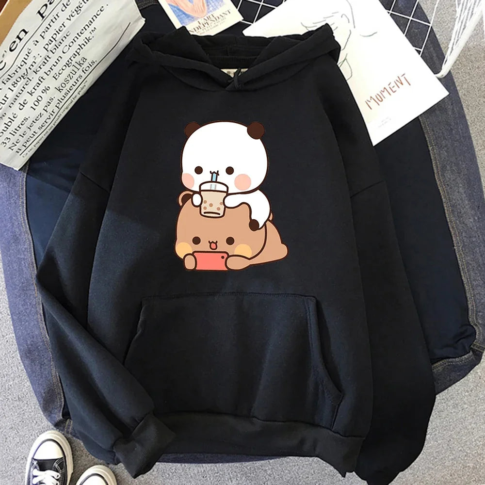 Cartoon Graphic Long Sleeve Pullover Casual Hoodie for Layering