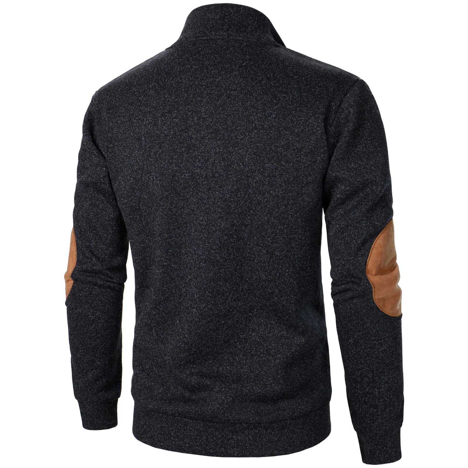 Men's Elbow Patch Quarter Zip Knit Sweater