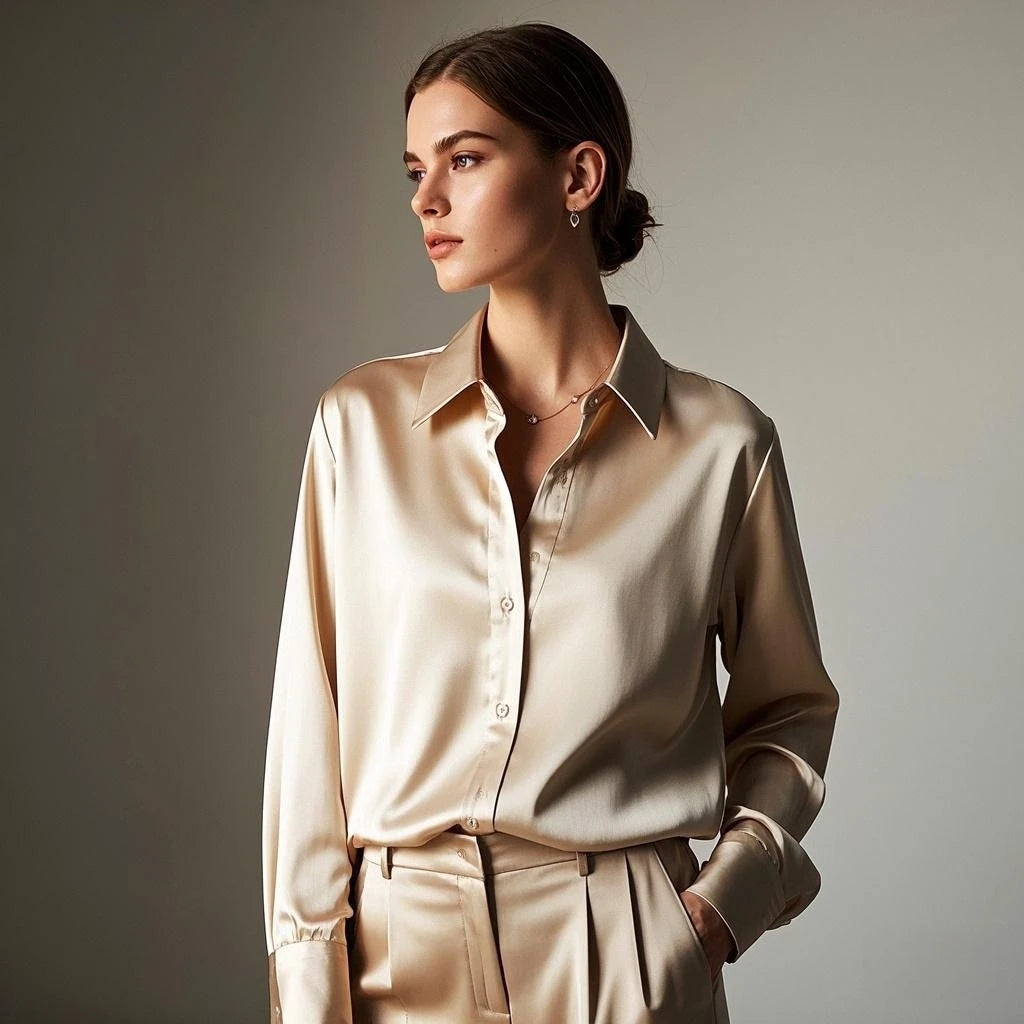 Women's Collared Long Sleeve Shirt