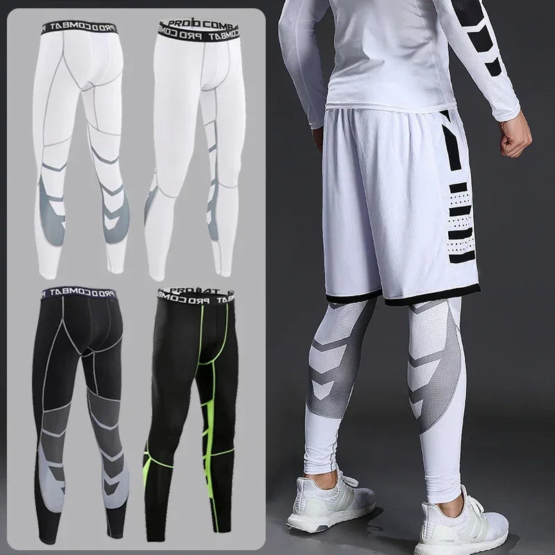 Men's Fitted Training Leggings for Gym and Running
