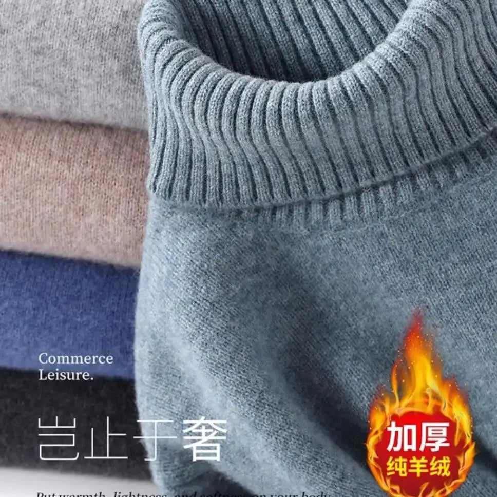 Men's Turtleneck Long Sleeve Knit Sweater