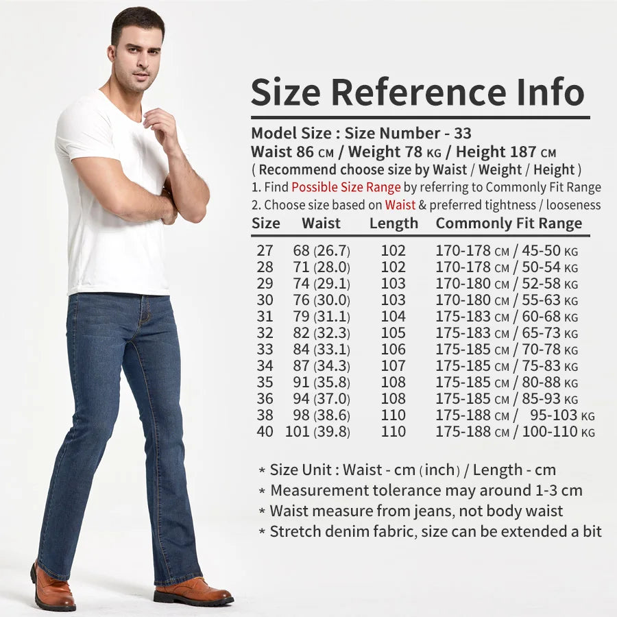 Men's Flared Denim Jeans for Casual Everyday Wear