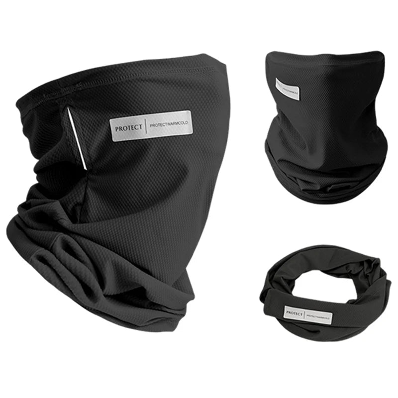 Solid Neck Gaiter Scarf with Lower Face Coverage