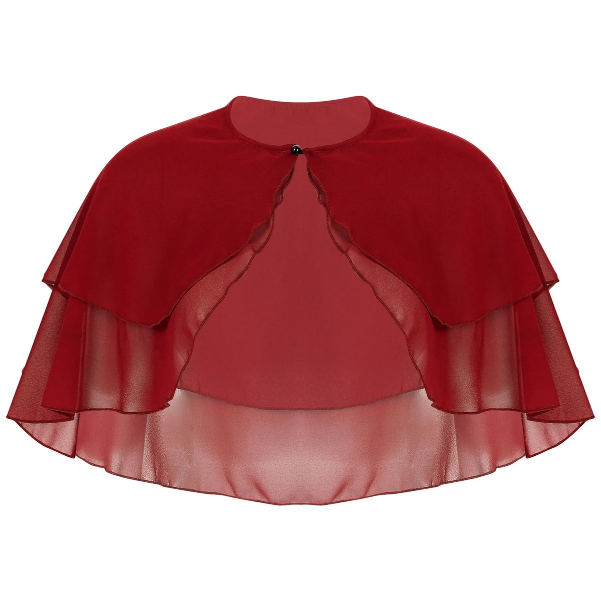 Layered Chiffon Capelet for Layering over Dresses and Tops