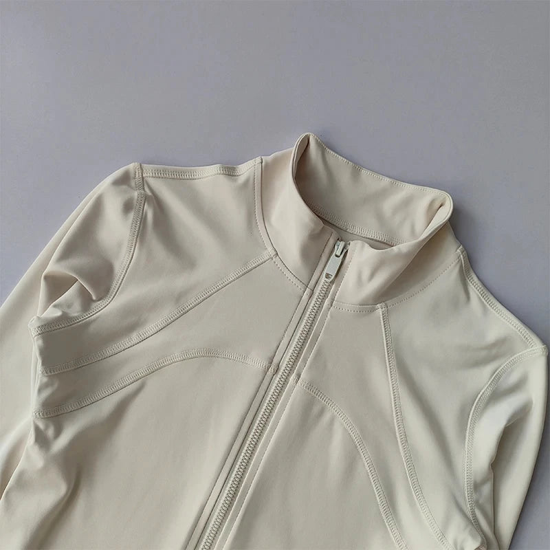 Women's Zip-Front Long Sleeve Yoga Jacket