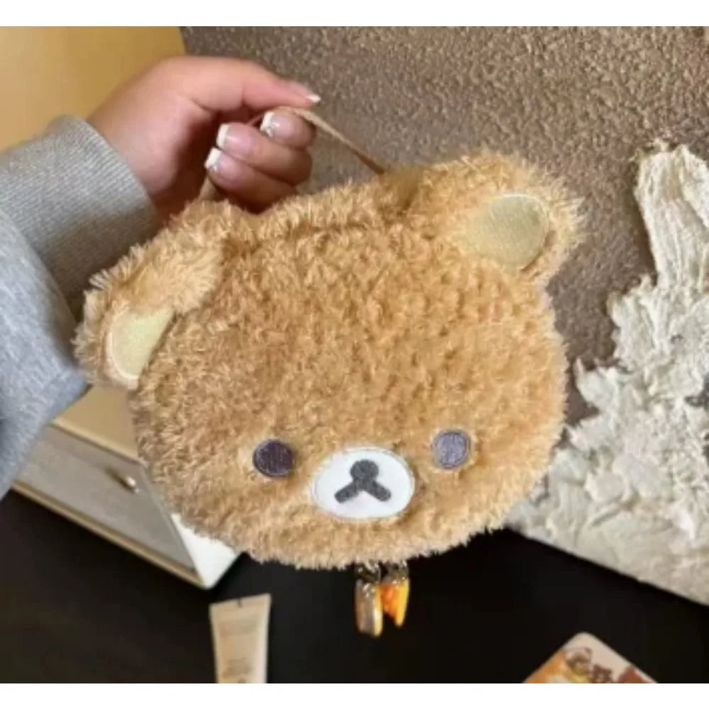 Plush Bear Toiletry Pouch with Rounded Zippered Shape