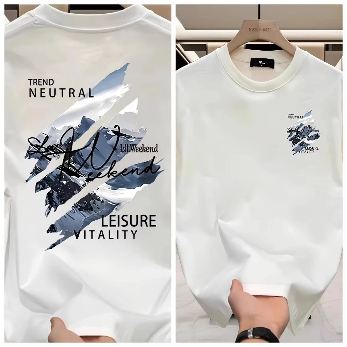 Men's Summer Breathable Short Sleeve Graphic T-Shirt for Casual Streetwear