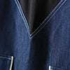 Retro Korean Fashion Stitching Denim Blue Large Pocket Loose Elegant Casual Party Dress 4XL