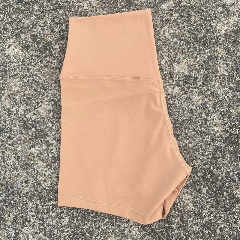Women's High Waist Nylon Blend Biker Shorts with Colour Options