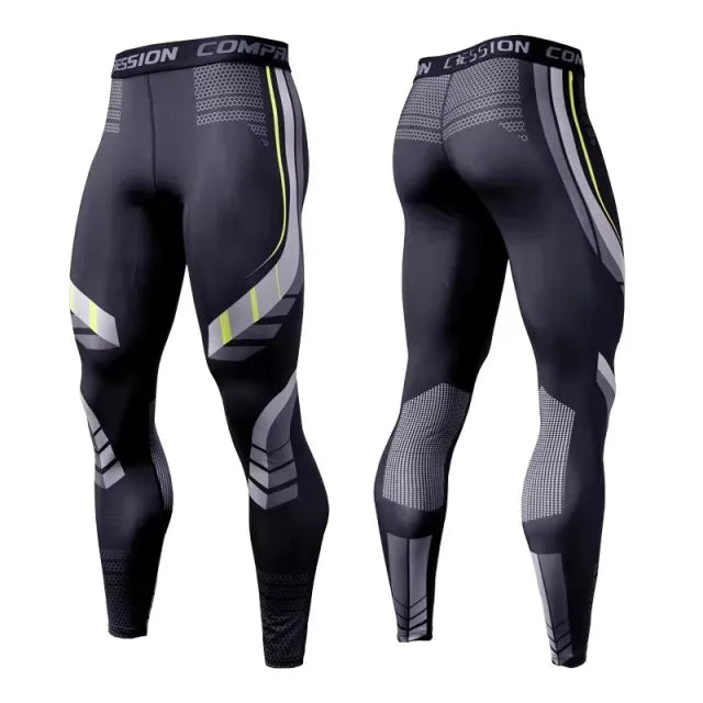 Men's Fitted Elastic Waist Training Leggings For Everyday Wear